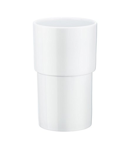 SMEDBO O334 Spare Clear Glass Shelf 0334 Behälter für Toilettenbürste, weiß, 9 x 14.5 x 25 cm von SMEDBO