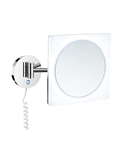 SMEDBO Outline Kosmetikspiegel mit Dual LED-Beleuchtung PMMA quadratisch FK483EP von SMEDBO