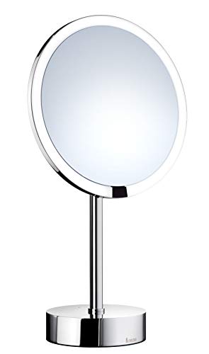 SMEDBO Outline Stand Kosmetikspiegel berührungslos mit Dual LED-Beleuchtung PMMA rund FK488EP von SMEDBO