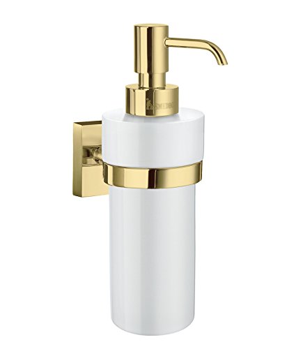 SMEDBO Soap Dispenser Wallmount, Polished Brass RV369P Haushalter mit Seifenspender, Poliertes Messing, lackiert, 6.2 x 9.5 x 23.5 cm von SMEDBO