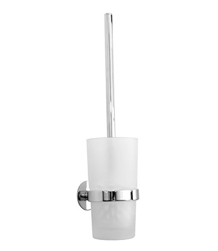 SMEDBO Toilet Brush Wallmount, Polished Chrome YK333 Zeithalter mit Toilettenbürste poliert, Silber, 10.7 x 10.7 x 40.799999999999997 cm von SMEDBO