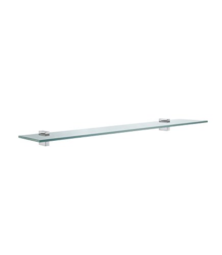 Smedbo "Air" Bathroom Glass Shelf with Brackets, Polished Chrome von SMEDBO