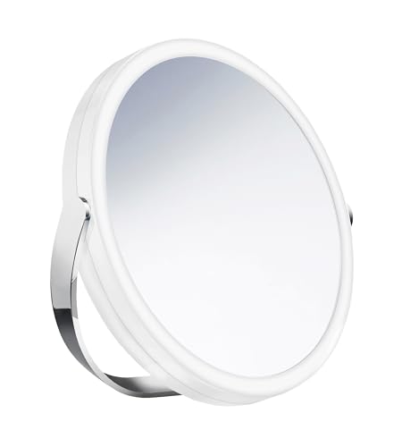 Smedbo Outline Kosmetikspiegel LED 7-Fach und Normal mit schwenkbarem Stellfuss FK444 von SMEDBO