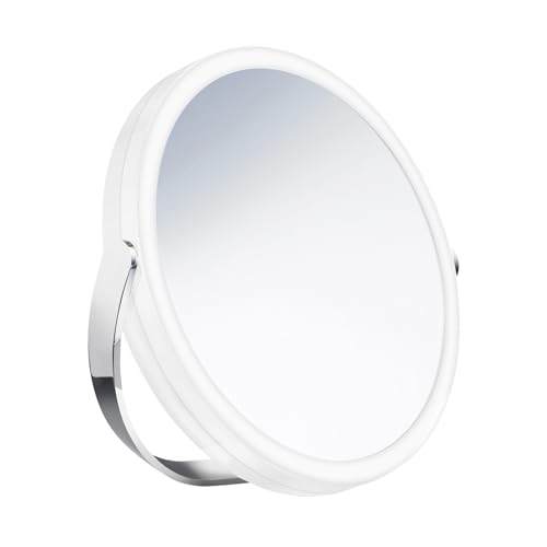 Smedbo Outline Kosmetikspiegel LED 7-Fach und Normal mit schwenkbarem Stellfuss FK444 von SMEDBO