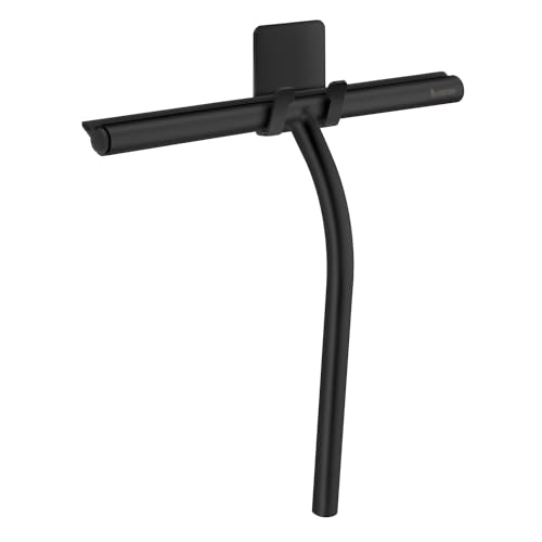 Smedbo Sideline Duschabzieher, mit selbstklebenden Haken edelstahl schwarz DB2140 von SMEDBO