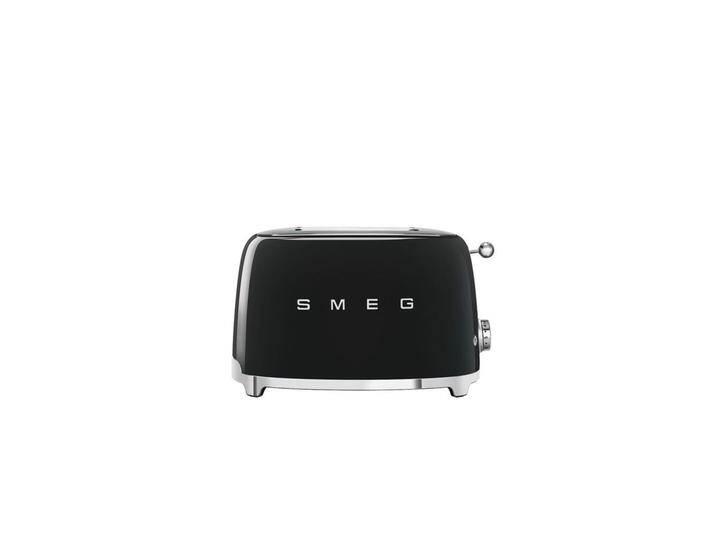 SMEG TOASTER 50`s Style, Schwarz, Metall, 31x19.8x19.5 cm, Auftaufunktion, Aufwärmfunktion, automatische Broterhitzung, automatischer Auswurf nach von SMEG