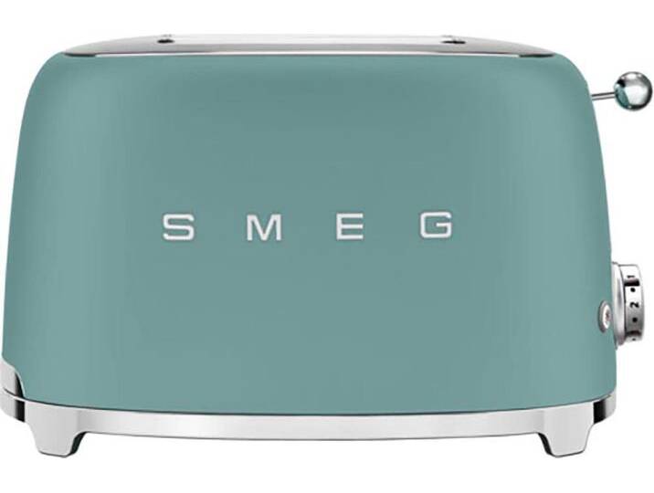 SMEG Toaster TSF01EGMEU , grün (emerald grün matt), B:33cm H:20cm T:30cm, Toaster von SMEG
