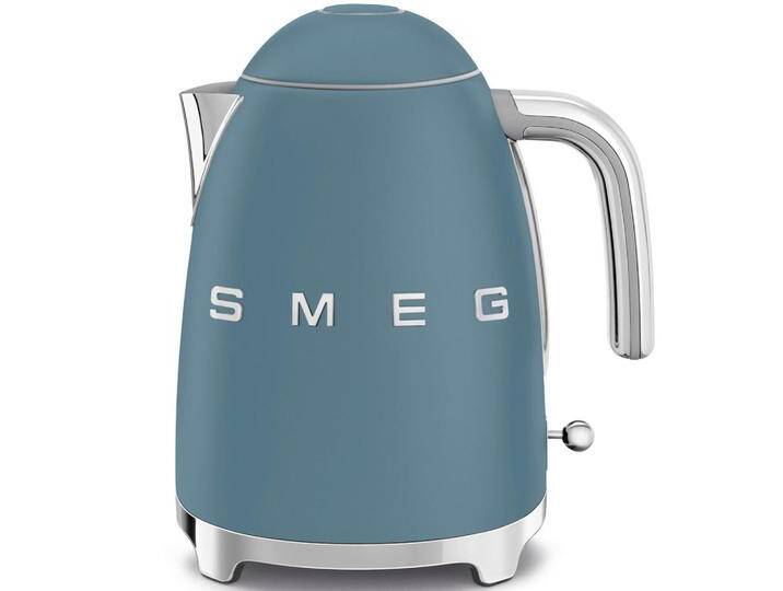 SMEG WASSERKOCHER, Blaugrau, Metall, 1,7 L, 22.6x24.8x17.1 cm, automatische Abschaltung, manuelle Trockengehschutz, Überhitzungsschutz, 360°-Sockel, von SMEG