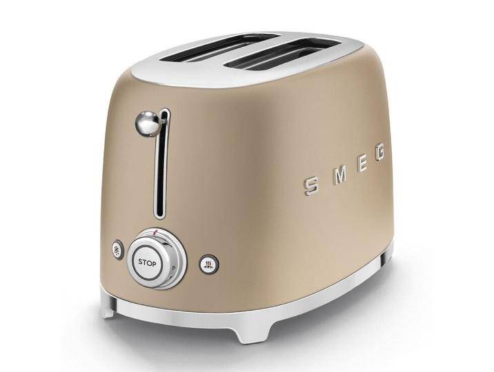 Toaster 2-Schlitz KOMPAKT Champagner matt von SMEG