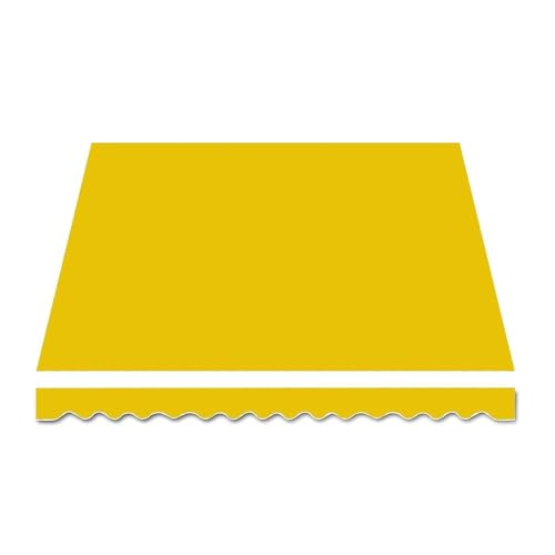 SMELEDFCFK Einziehbare Markisenbespannung Canvas Ersatzstoff Fenster Tür Sonnenschutz Markisentuch 3×2,5m 3.6×3 4×2m 7×4m Ersatztuch Für Deck Hof Deck Markise(Yellow,8x6.5ft/250x200cm) von SMELEDFCFK