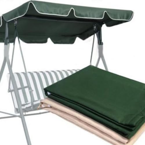 SMELEDFCFK Ersat Gartenschaukel Dach-Plane, Hollywoodschaukel Dachbezug Ersatzdach, Wasserdicht Oxford Sonnendach Für Schaukel Hängematte(Beige,75x52in(190x132cm)) von SMELEDFCFK