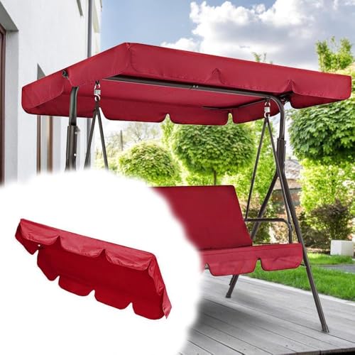 SMELEDFCFK Ersatzbezug Sonnendach Für Gartenschaukel, 2/3 Sitzer Hollywoodschaukel Ersatzdach Schutzhülle, Wasserdicht Dach-Plane Ersatz-Bezug(65x45in/164x114cm) von SMELEDFCFK