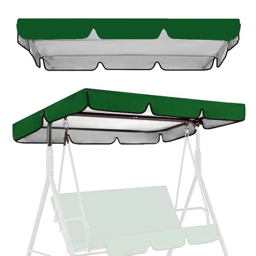 SMELEDFCFK Ersatzdach Hollywoodschaukel 2-3 Sitzer Gartenschaukel Ersatzdach Sonnendach Hollywoodschaukel Dach Wasserdicht Uv-Schutz Hollywoodschaukel Abdeckung(Green,65x45in/164x114cm) von SMELEDFCFK