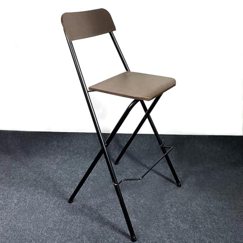 SMELEDFCFK Faltstuhl Thekenhocker 60 65 70 75cm Barstuhl Küchenhocker Mit Lehne Und Fußstütze Ohne Armlehnen Bistrohocker Für Hausbar Küche(65cm/26in) von SMELEDFCFK