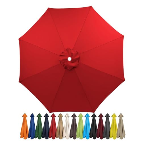 SMELEDFCFK Gartenschirm Ersatz-Baldachin 6 Streben/8 Streben Φ200/230/270/300cm Ersatzdach Für Außentisch Regenschirm, Ampelschirm Überdachung Abdeckung Sonnenschutz Und Wasserdicht(Red,3m/10ft(6-ribs SMELEDFCFK Gartenschirm Ersatz-Baldachin 6 Streben/8 Streben Φ200/230/270/300cm Ersatzdach Für Außentisch Regenschirm, Ampelschirm Überdachung Abdeckung Sonnenschutz Und Wasserdicht(Red,3m/10ft(6-ribs von SMELEDFCFK