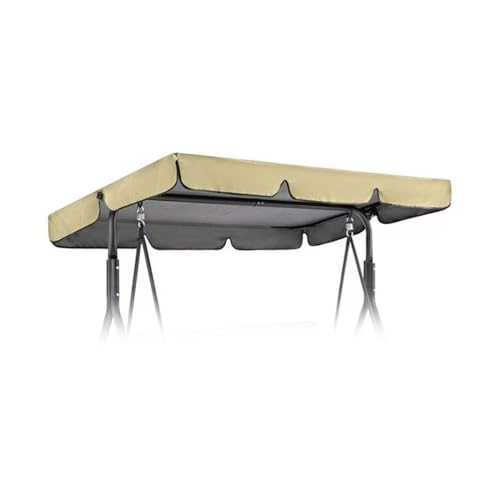 SMELEDFCFK Hollywoodschaukel Dachbezug Uv-Schutz Sonnendach Für Hollywoodschaukel 2-3 Sitzer Ersatzdach Für Hollywoodschaukel Wasserdicht Dach(Beige,56x47in/142x120cm) von SMELEDFCFK