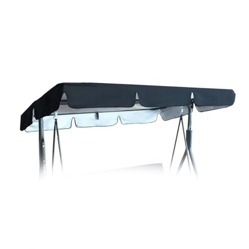 SMELEDFCFK Hollywoodschaukel Dachbezug Uv-Schutz Sonnendach Für Hollywoodschaukel 2-3 Sitzer Ersatzdach Für Hollywoodschaukel Wasserdicht Dach(Black,77x49in/195x125cm) von SMELEDFCFK