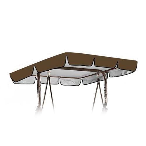 SMELEDFCFK Hollywoodschaukel Dachbezug Uv-Schutz Sonnendach Für Hollywoodschaukel 2-3 Sitzer Ersatzdach Für Hollywoodschaukel Wasserdicht Dach(Brown,77x49in/195x125cm) von SMELEDFCFK