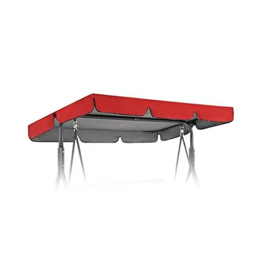 SMELEDFCFK Hollywoodschaukel Dachbezug Uv-Schutz Sonnendach Für Hollywoodschaukel 2-3 Sitzer Ersatzdach Für Hollywoodschaukel Wasserdicht Dach(Red,77x49in/195x125cm) von SMELEDFCFK