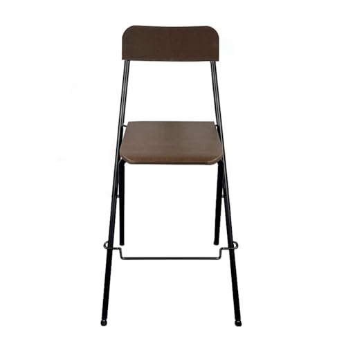 SMELEDFCFK Klappbar Barhocker Thekenhöhe Klapphocker Metallgestell Barstuhl Mit Rückenlehne Tragbarer Tresenhocker Mit Fußstütze Für Kücheninsel(24in/60cm) von SMELEDFCFK