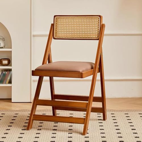 SMELEDFCFK Klappbarer Barstühle Mit Rückenlehne, Holz Thekenhöhe Küchenstuhl Gepolstert Sitzfläche Barhocker, Rattan Tresenhocker Für Küche Esszimmer Bars(20in/50cm) von SMELEDFCFK