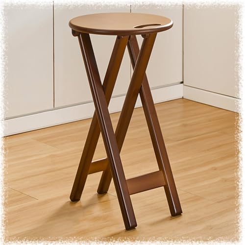 SMELEDFCFK Klapphocker Holz Barhocker Ohne Lehne Thekenhocker Runder Sitz Klappbar Küchenhocker Mit Fußstütze Für Haus Küche Esszimmer von SMELEDFCFK