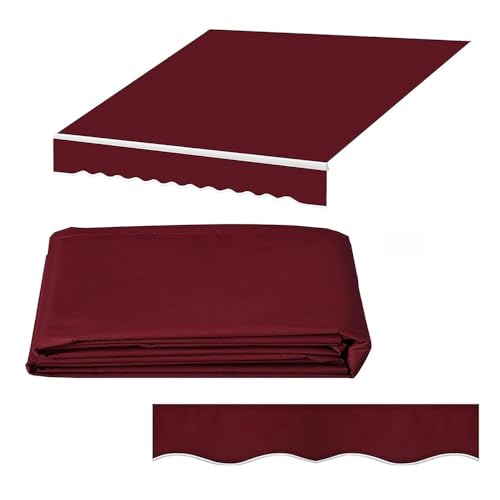 SMELEDFCFK Markisenbespannung Canvas Ersatzstoff 200cm 300cm 360cm 400cm 500cm 600cm Markise Ersatztuch, Polyester Sonnenmarkise Überdachung Canvas Outdoorstoff((20x10ft) 6.1X3M) von SMELEDFCFK