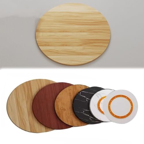 SMELEDFCFK Runder Großer Holz Drehplatte 50 60 70 80 90 100cm Esstisch Drehteller Tischplatte Drehbarer Servierplatte 25mm Dick Lazy Susan(Light Walnut,33in(85cm)) von SMELEDFCFK