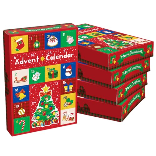 5pcs Weihnachtsab Adventskalender leer 2025 24 Tage DIY Füllbare Adventskalender Weihnachts -Countdown für Erwachsene Kinder von SMELEYOU