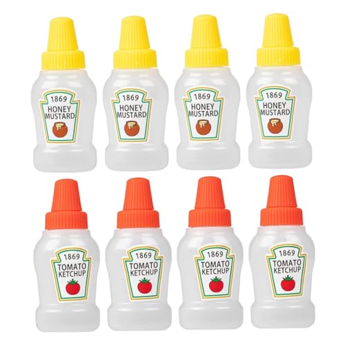 8 PCs Mini Ketchup Flaschen 25ml Mini BBQ Gewürzflaschen Honig Senfflaschen Büroangestellte tragbare Sauce Container Bento Box Gewürze Mayonnaise Sirup Dressing Salat 8 PCs Mini Ketchup Flaschen 25ml Mini BBQ Gewürzflaschen Honig Senfflaschen Büroangestellte tragbare Sauce Container Bento Box Gewürze Mayonnaise Sirup Dressing Salat von SMELEYOU