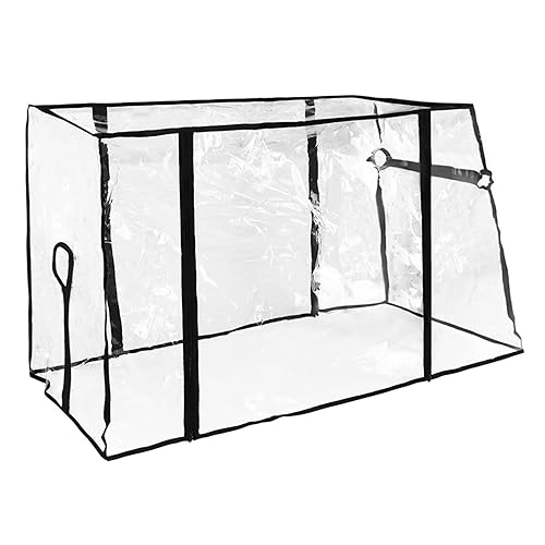 Bollerwagen Regenschutz 74 X 51 X 110cm Bollerwagen Regenschutz wasserdichte PVC Festival Handwagen Transparentes Wagendach Mit ReißVerschluss FüR Camping Garten Picknickwagen Kinderwagen von SMELEYOU