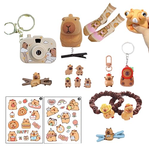Capybara Adventskalender süßes Capybara -Zeug Weihnachtskalender 2025 Party Gunst für Kinder 17pcs/Set von SMELEYOU