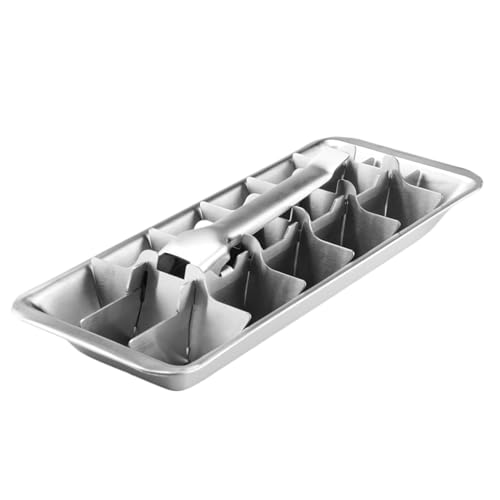 Edelstahl-Eiswürfelschalen 18-Slot-Eiswürfelschale mit einfacher Freisetzung Griff abnehmbarer Tabletts ideal für Home Bars & Kitchens Spülmaschine Safe von SMELEYOU