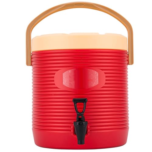 Isolierter Getränkespender mit Spigot 8L Heißer und kalter Teespender mit Griff und 2 Deckel Edelstahlgetränk für Café -Milch Tee Shop von SMELEYOU