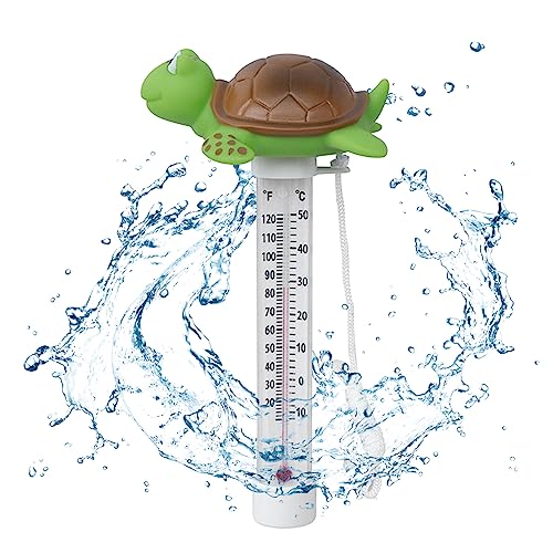Pool -Thermometer schwimmendem Wasserthermometer Baby Wasserthermometer Süßes Schildkrötenbadewanne Thermometer für Schwimmbadaquarien Teich von SMELEYOU