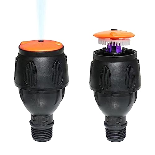 Rasensprenger Drehungstativsprinkler 550L/H 1/2 Zoll 360 Sekunden Gartensprenger Automatischer Wassersprinkler für Garten Langlebige rotierende Wassersprinkler für Garten großer Flächen Rasen von SMELEYOU