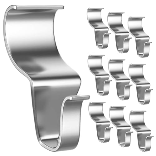 10 pcs Vinyl Abstellgleishaken Hochleistungs Vinyl Abstellgleishaken zum Aufhängen im Freien kein Bohrwandbügel für Kränze Lichter Außendekorationen von SMELEYOU