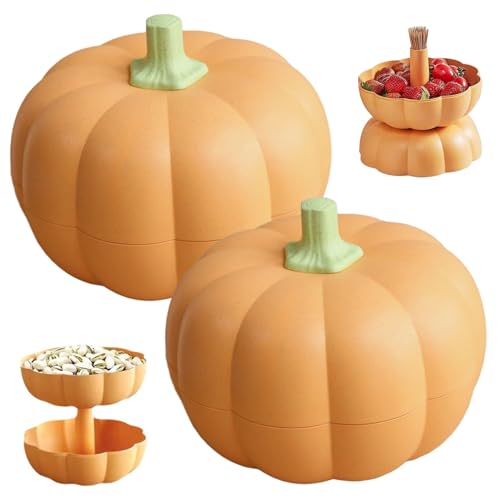 SMELEYOU 2pcs Halloween Servierschale süße Kürbisonbon -Schüssel mit abnehmbarem Deckel abnehmbar geteilt SMELEYOU 2pcs Halloween Servierschale süße Kürbisonbon -Schüssel mit abnehmbarem Deckel abnehmbar geteilt von SMELEYOU