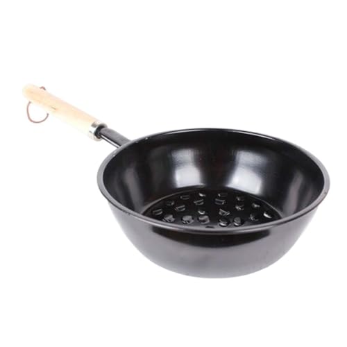 SMELEYOU Chimney Starter Safer AnzüNdkamin Grillkamin Holzgriff BBQ Grill Werkzeuge Holzkohle Starterkorb Pot tragbare Camping Barbecue Brazier Charcoal Fire Pot von SMELEYOU