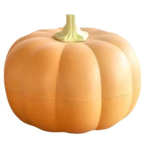 Halloween -Servierschale süße Kürbis -Servierschale mit Deckel abnehmbar geteilte Kürbisform Snack Box Halloween Serviergerichte für Süßigkeitennussfrüchte von SMELEYOU
