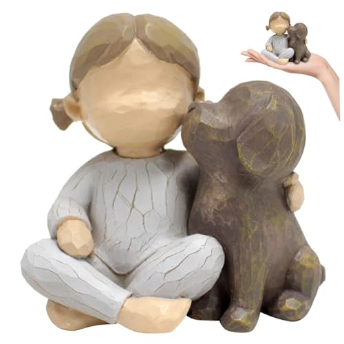 SMELEYOU Hund Engel Figur Harzmädchen Umarmung Hund Statue 3.2x2x3.1 Gedenkgeschenke für Liebhaber Haustier Verlust Home Office Desktop SMELEYOU Hund Engel Figur Harzmädchen Umarmung Hund Statue 3.2x2x3.1 Gedenkgeschenke für Liebhaber Haustier Verlust Home Office Desktop von SMELEYOU