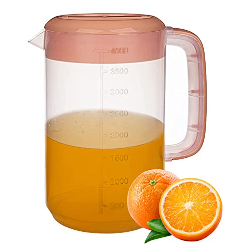 Krüge, Wasserkrug Plastik Wasser Carafe Krug 4L Großer Carafe Drink Pitcher Clear Drink Pitcher Krug für Sommergetränke machen von SMELEYOU