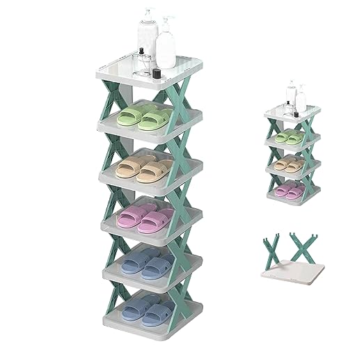 SMELEYOU Schuhschrank Schmal Schuhregal 6 Layerer Schuhaufbewahrung Platzsparend Shoe Rack Plastik GroßEr KapazitäT Schwerleichter 10 Kg DIY Schuhschlitz Organizer Faltbarer Schuhschrank Hoch SMELEYOU Schuhschrank Schmal Schuhregal 6 Layerer Schuhaufbewahrung Platzsparend Shoe Rack Plastik GroßEr KapazitäT Schwerleichter 10 Kg DIY Schuhschlitz Organizer Faltbarer Schuhschrank Hoch von SMELEYOU