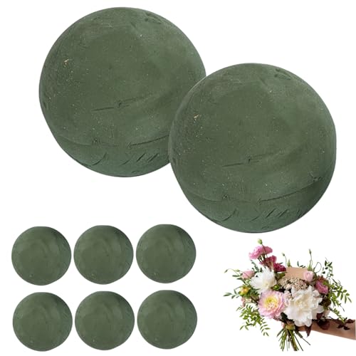 SMELEYOU Steckschaum Kugel 8pcs Steckmasse FüR Blumen 9cm Steckschwamm Absorbierende Blumensteckschaum DIY Schaumkugeln Arrangements Handwerk FüR Weihnachten Hochzeitsfeier Frische Blume von SMELEYOU