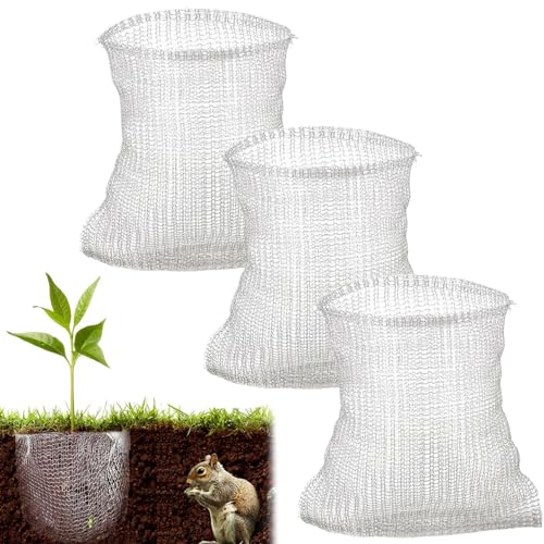 SMELEYOU WüHlmausgitter Wühlmauskorb für Obstbäume 3pcs 30 * 15 cm Gopher Drahtkorb Edelstahl Gopher Gasser wiederverwendbarer Pflanzenschutz für Wurzelschutz Gegen WühlmäUse Pflanzen Beeren Gemüse von SMELEYOU