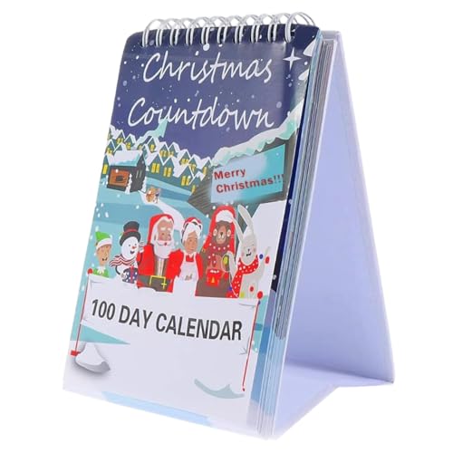Weihnachtsab Adventskalender 2025 100 tägige Tränen von Desktop Countdown Kalender 6.5x3 9 Zoll Weihnachtsdekor für Home Office School von SMELEYOU