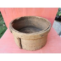 Alte Antike Primitive Große Holzschale Maß Für Getreide Oder Mehl Krina 19Th von SMELLOFVINTAGETOOLS