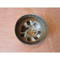 Alte Antike Primitive Redware Keramik Glasierte Tasse Schüssel Handgemacht von SMELLOFVINTAGETOOLS