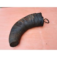 Altes Antikes Primitives Ochsenhorn Für Teerkannenstellplatz Ochsenkarren von SMELLOFVINTAGETOOLS