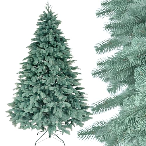 SMEREKA® Blau Künstlicher Weihnachtsbaum 250 cm 100% Spritzguss Weihnachtsbaum Made in EU - Premium Künstlicher Tannenbaum mit Ständer Metall - Christbaum Künstlich wie Echt von SMEREKA